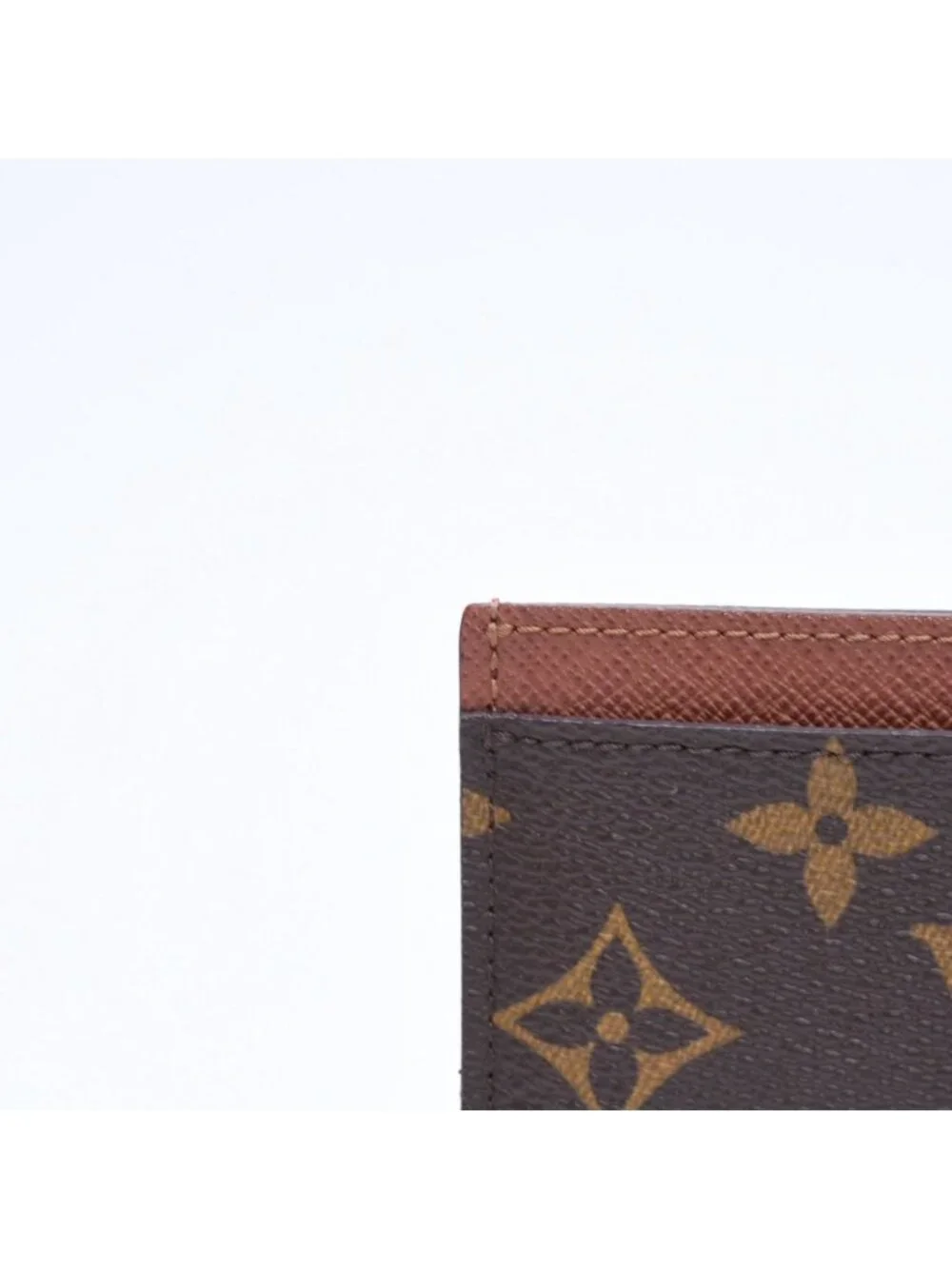 Louis Vuitton Porte Cartes Simple Card Case Monogram Canvas Brown